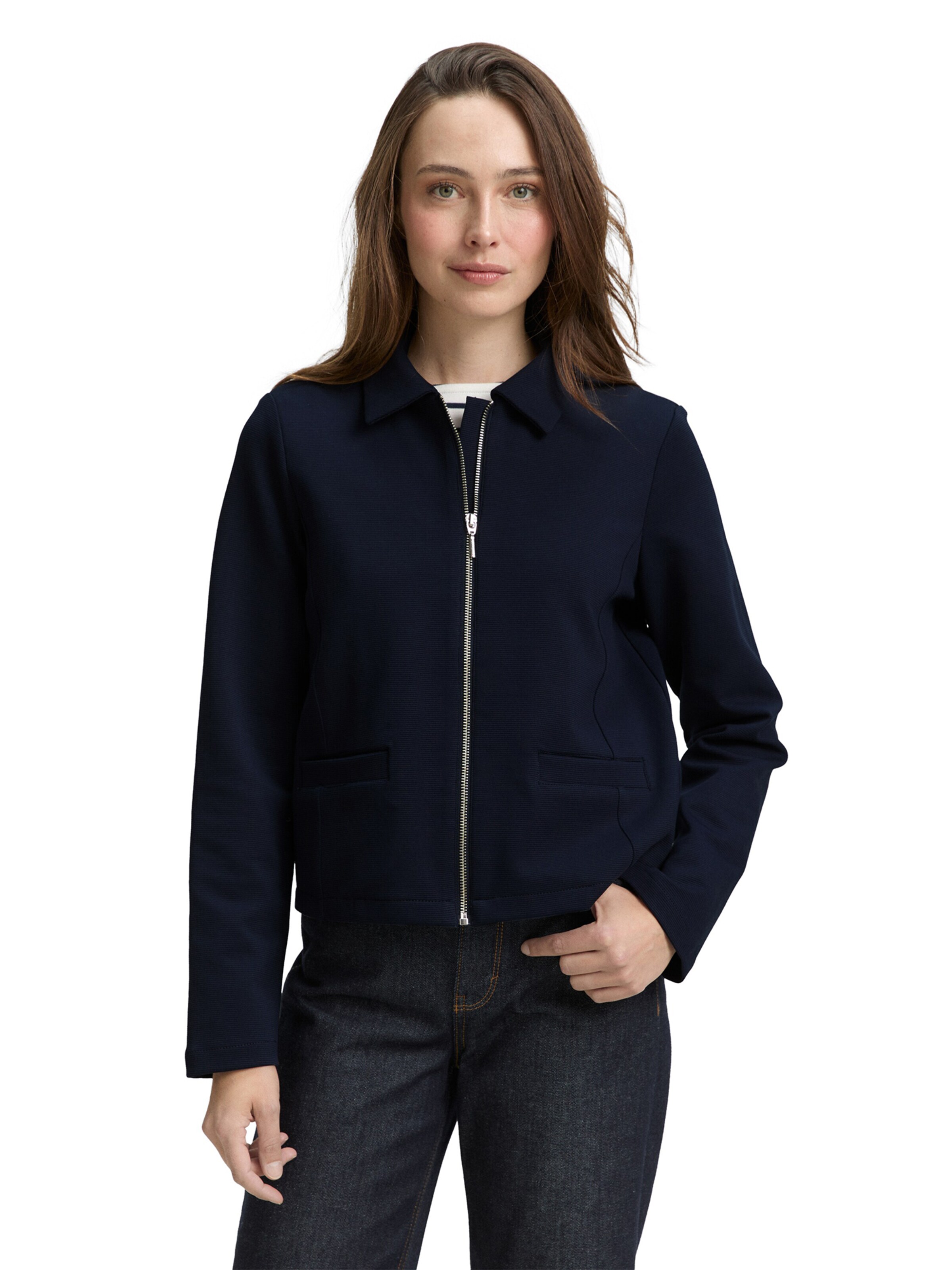 TOM TAILOR Between-season jacket in Blue: front