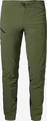 Schöffel Slim fit Outdoor Pants 'Hestad' in Green: front