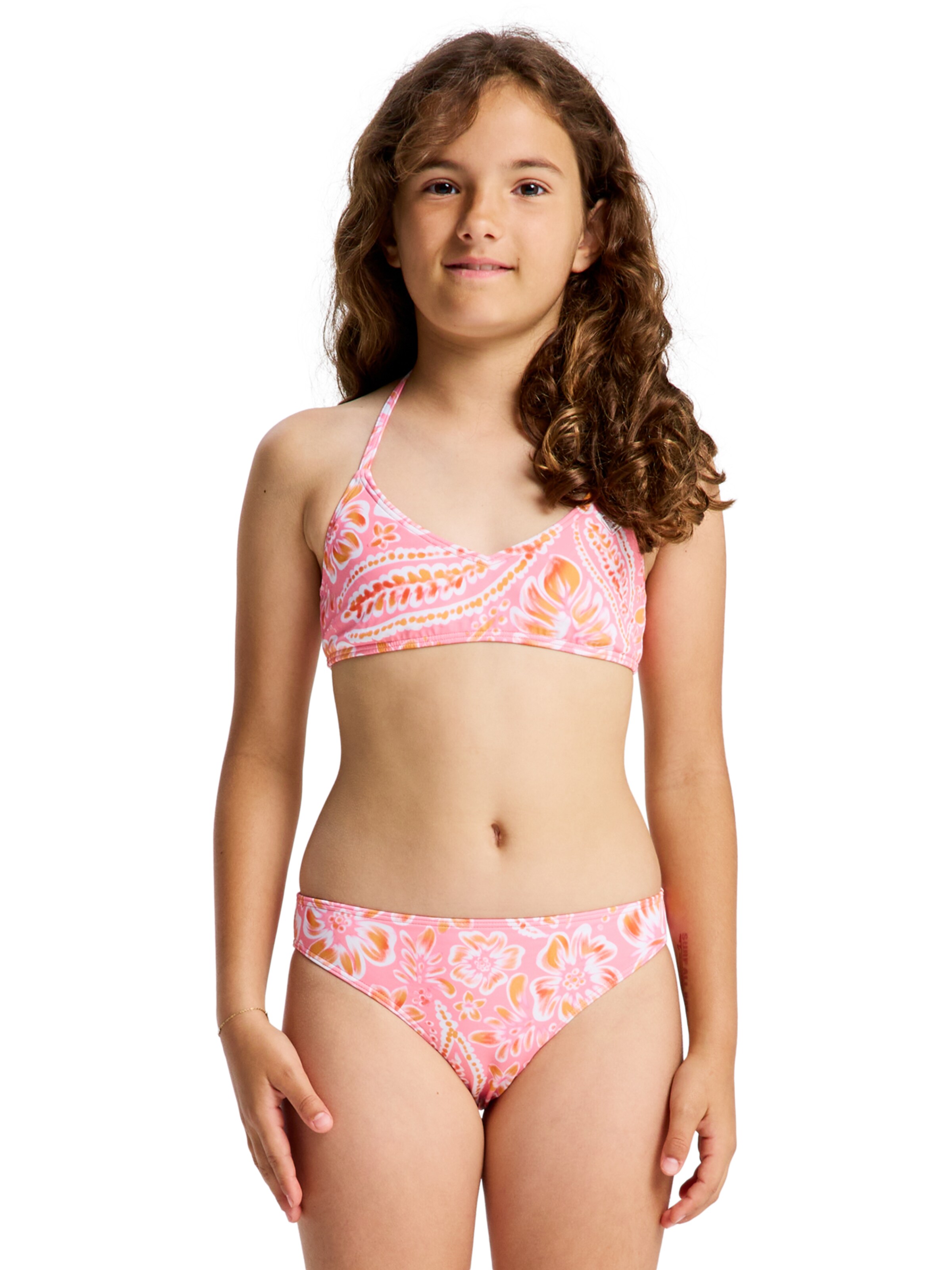 ROXY Bustier Bikini 'Soleil Soleil' in Pink: Vorderseite