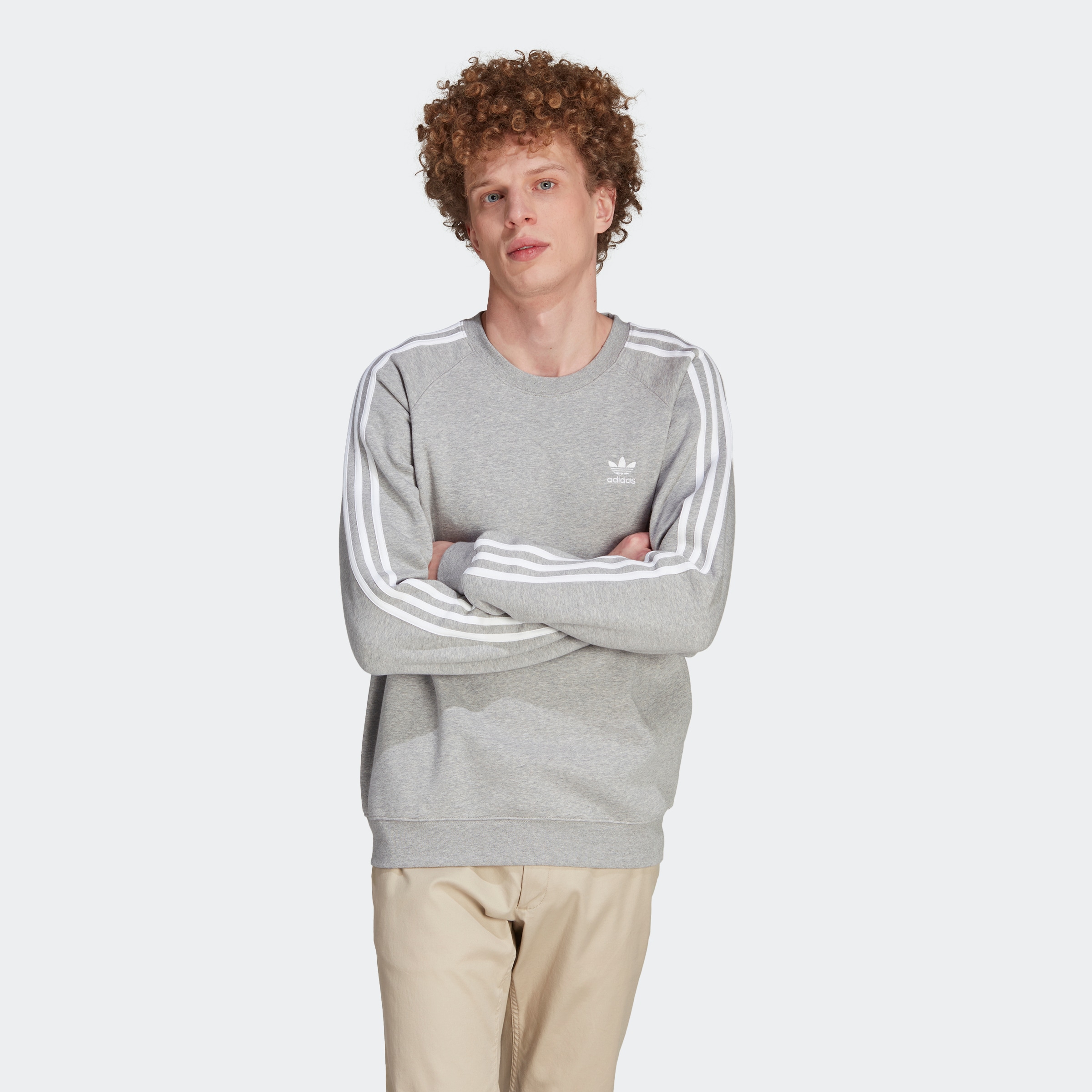 ADIDAS ORIGINALS Sweatshirt Adicolor in Graumeliert ABOUT YOU