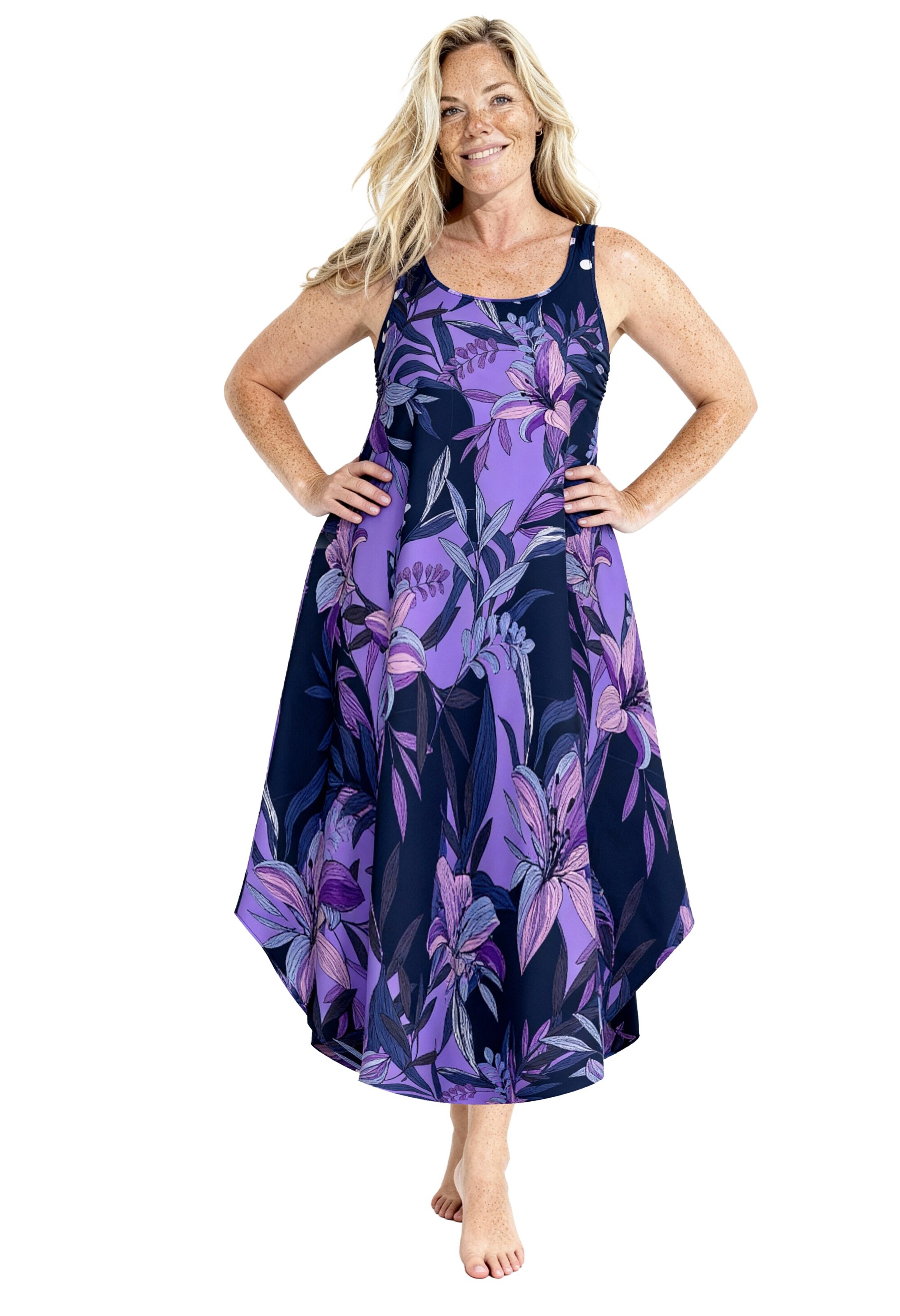Ulla Popken Dress in Purple: front