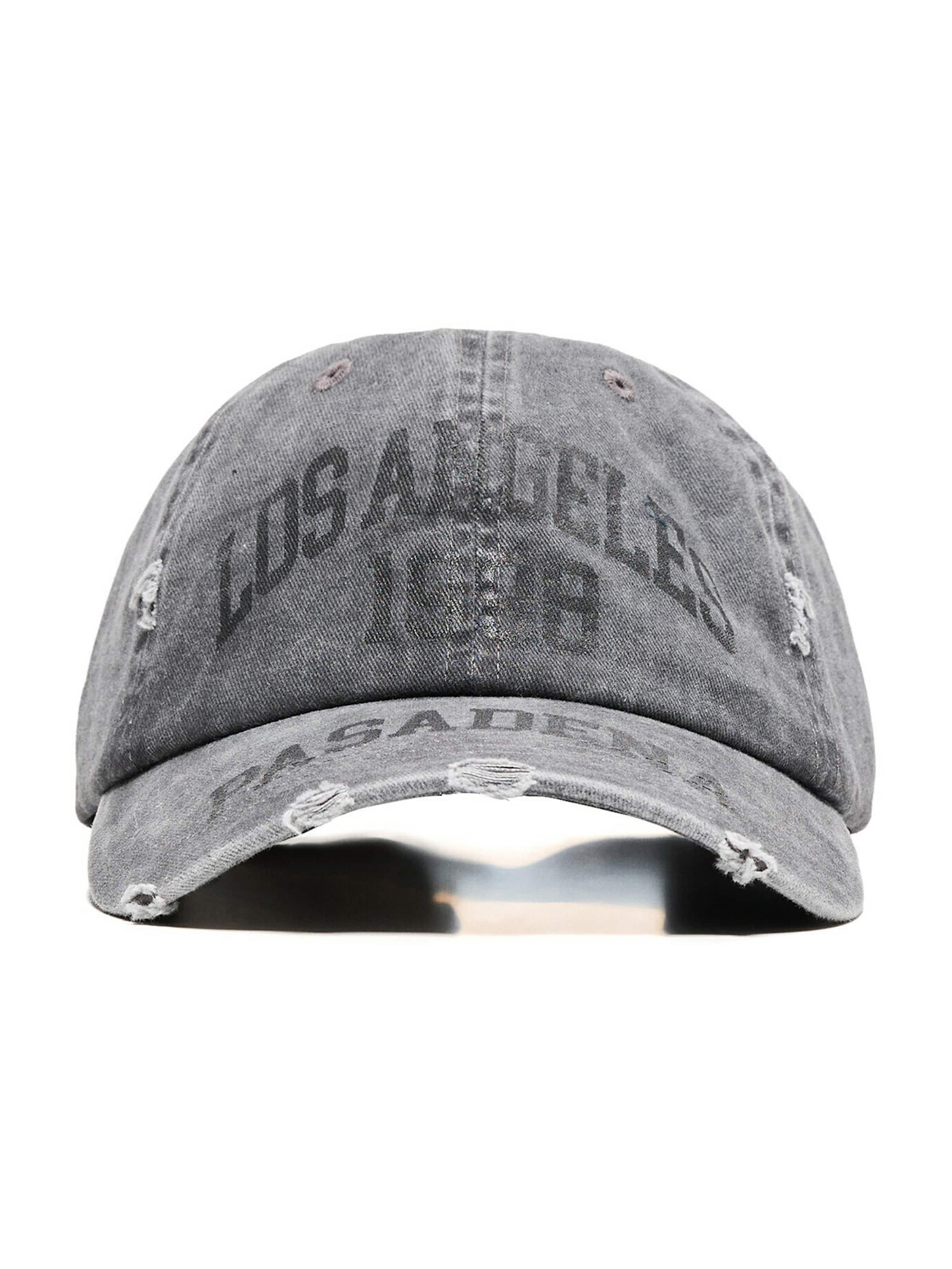 Cappello da baseball in 55-60 Bershka di colore grigio denim / nero, Visualizzazione prodotti