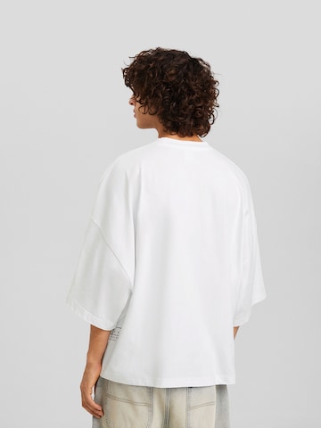 T-Shirt Bershka en blanc