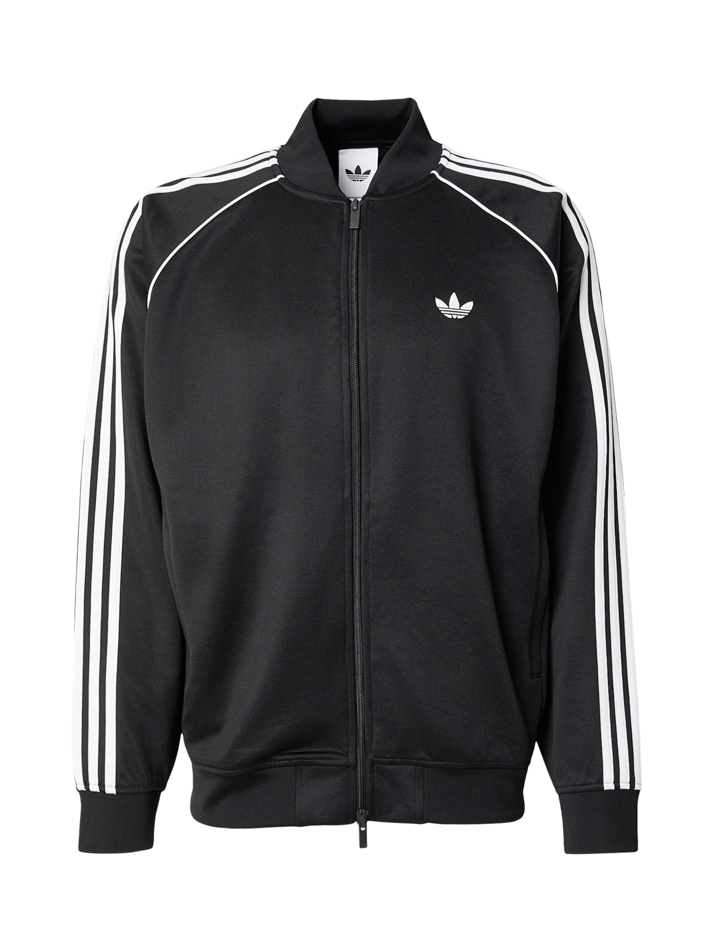 ADIDAS ORIGINALS Sweatvest 'Adicolor Classics' in de kleur Zwart / Wit, Productweergave