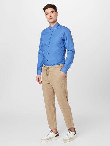 HUGO Red Slim Fit Hemd 'Elisha' in Blau