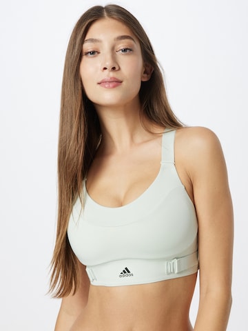 ADIDAS SPORTSWEAR Bustier Sport-BH 'Fastimpact Luxe Run High-Support' in Grün: predná strana