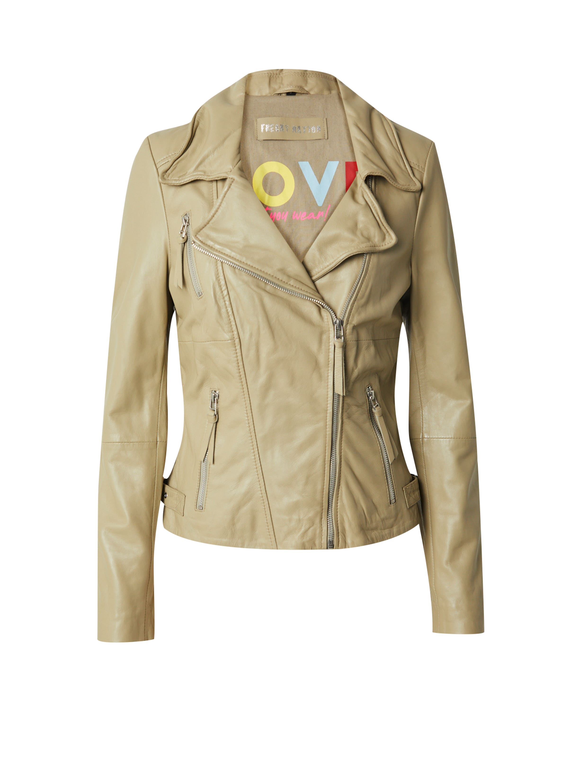 FREAKY NATION Φθινοπωρινό και ανοιξιάτικο μπουφάν σε πράσινο: μπροστά