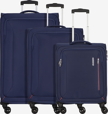 American Tourister Suitcase Set in Blue: front