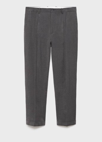 MANGO MAN Regular Pleat-Front Pants 'Milton' in Grey