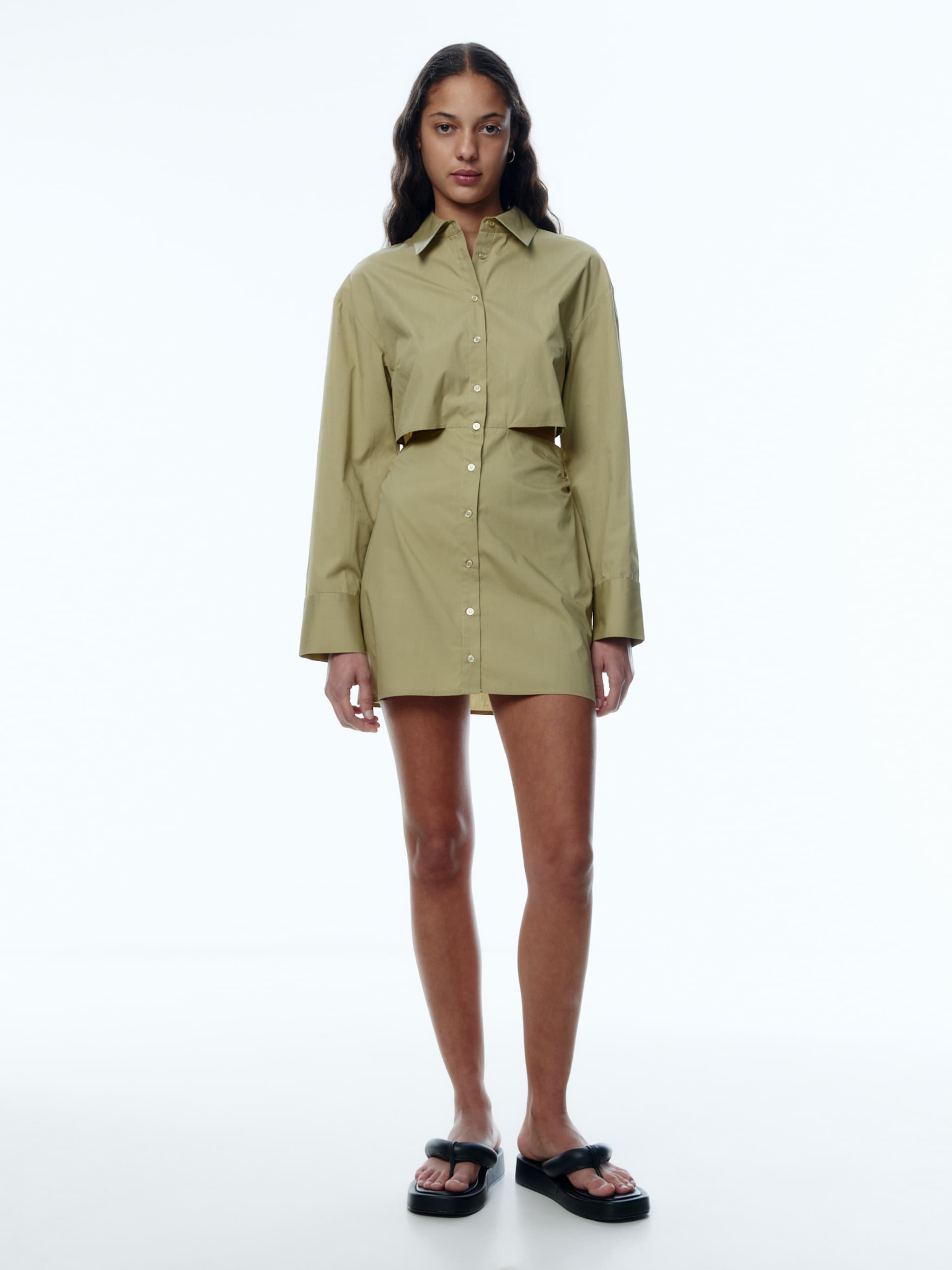 EDITED Producten Blousejurk 'Chalyse' Kaki
