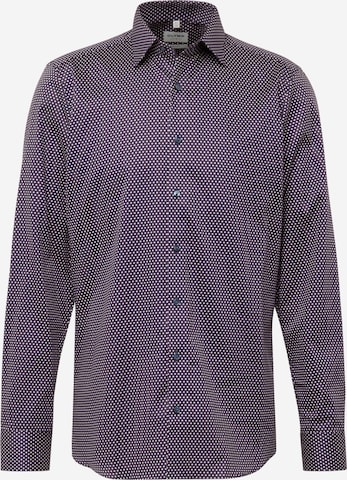 OLYMP - Regular Fit Camisa 'Level 5' em roxo: frente