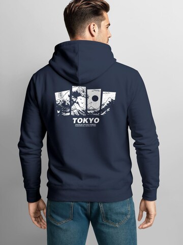 Neverless Sweatshirt 'Tokyo Wave' in Blau