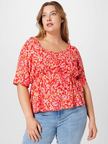 PIECES Curve Blouse 'Sandy' in Red: front