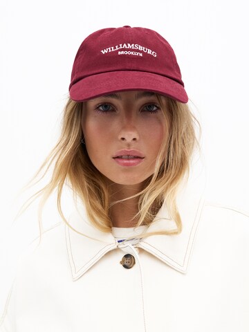 Casquette Pull&Bear en rouge