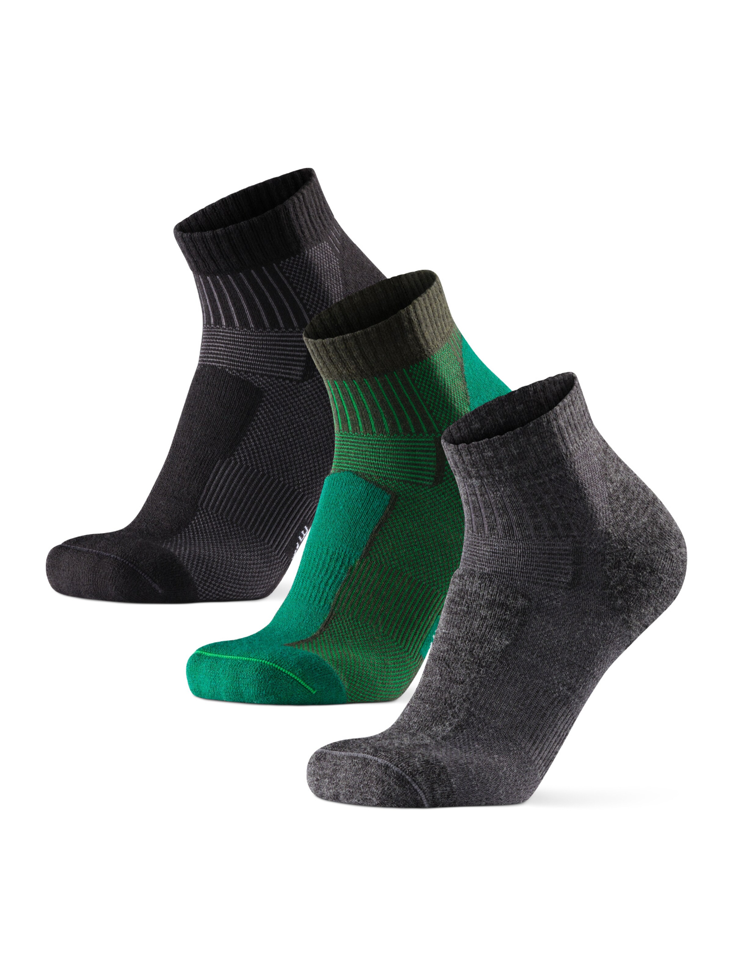 DANISH ENDURANCE Socks 'Merino Hiking Low' in Grey: front