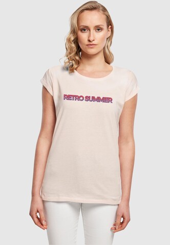 Merchcode Shirt 'Summer - Retro' in Pink: front