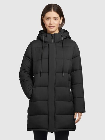 khujo Winter Coat in Black: front