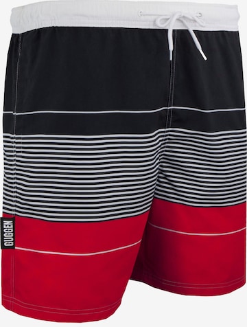 Guggen Mountain Badeshorts 'Boardshorts 880' in Rot: Vorderseite