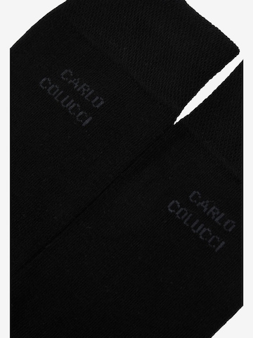 Chaussettes 'Napoli' Carlo Colucci en noir