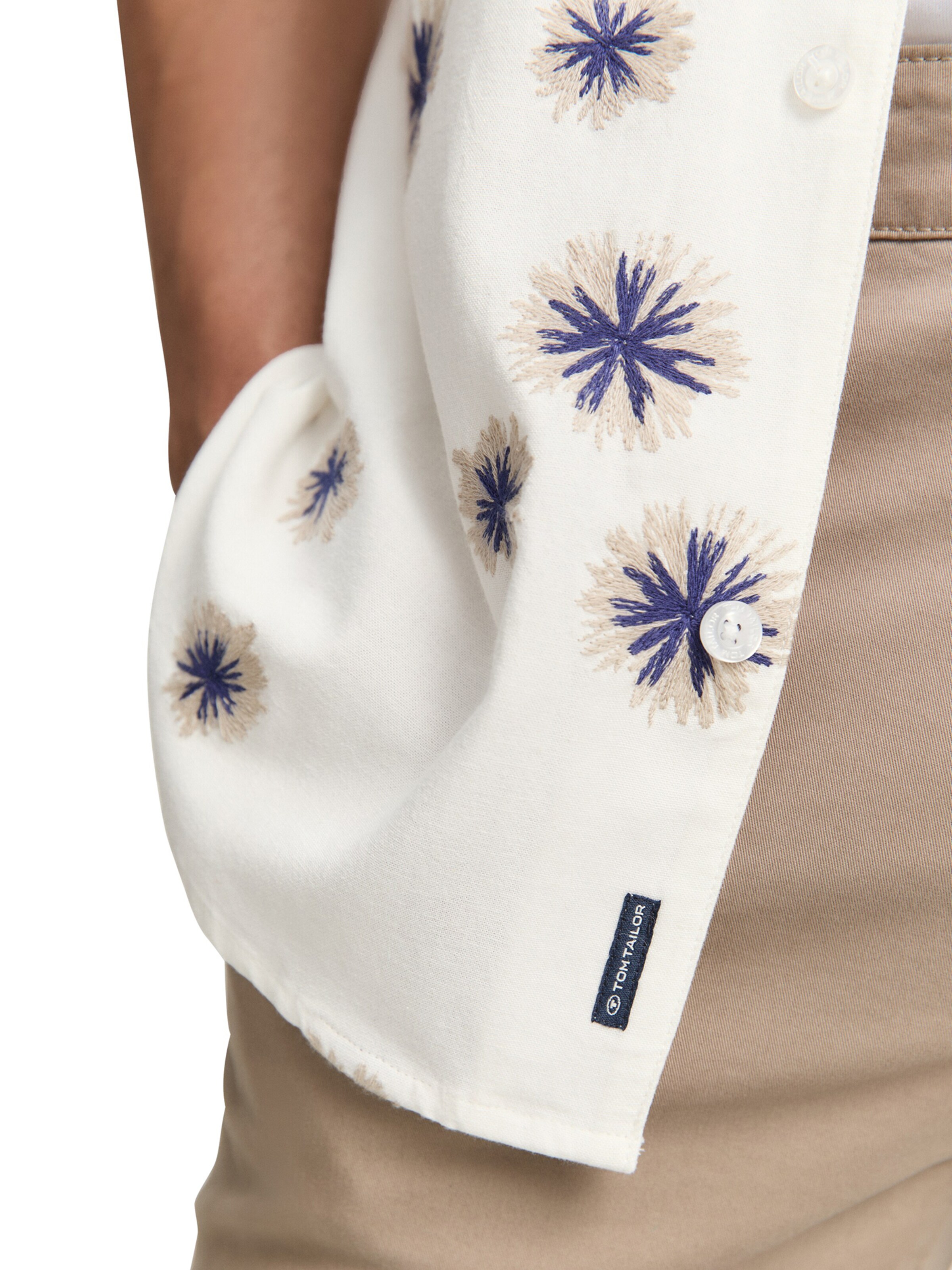 TOM TAILOR Regular fit Button Up Shirt in White