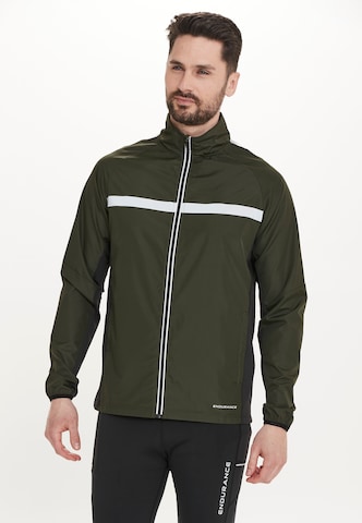 ENDURANCE Athletic Jacket in Green: front