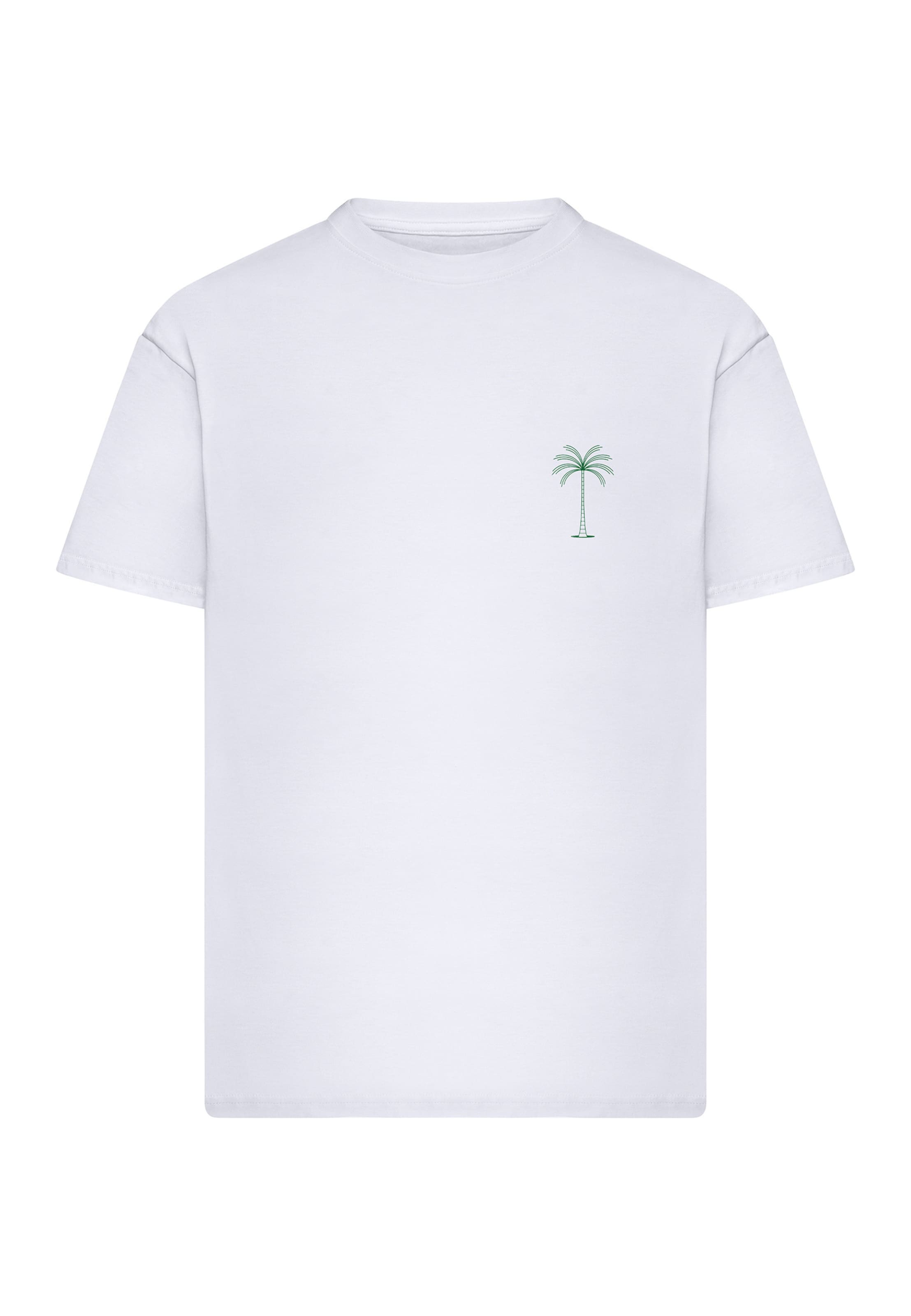 Maglietta 'Palm' in L Urban Classics di colore verde / bianco, Visualizzazione prodotti