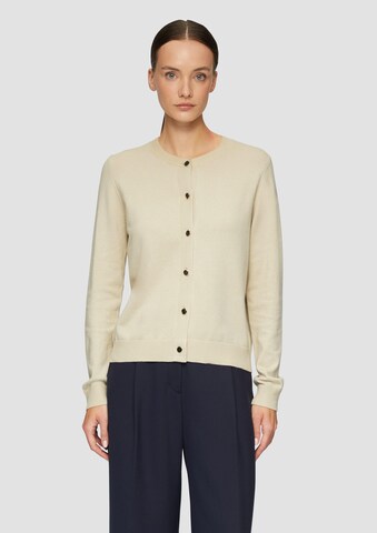 s.Oliver BLACK LABEL Knit cardigan in Beige: front