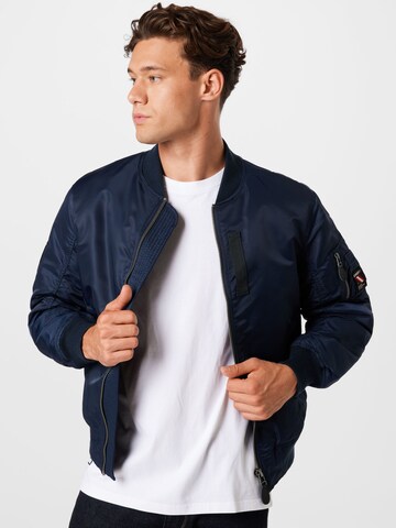 Superdry Between-Season Jacket 'MA1' in Blue: front