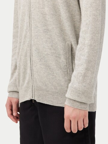 GOBI Cashmere Kardigan 'Men's Essential Full-Zip Cashmere Cardigan' – šedá