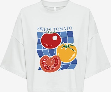 balta ONLY Carmakoma Laisvi marškinėliai 'CARRuth': priekis