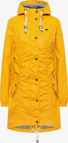 Schmuddelwedda Between-seasons coat in Yellow: front