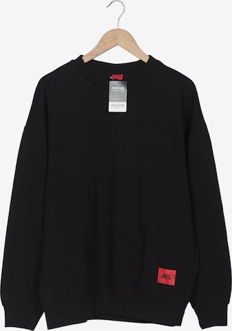 HUGO Sweatshirt & Zip-Up Hoodie in L in Black: front