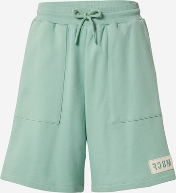 FC BAYERN MÜNCHEN Loose fit Trousers 'Erik' in Green: front