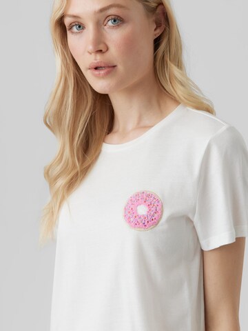 T-shirt 'MIAFRANCIS' VERO MODA en blanc