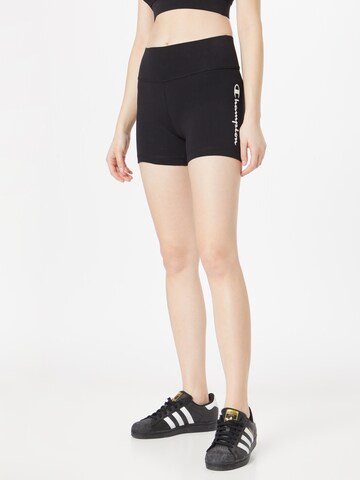 Champion Authentic Athletic Apparel Skinny Damen - Sport-Hosen 'Shorts' in Schwarz: Vorderseite