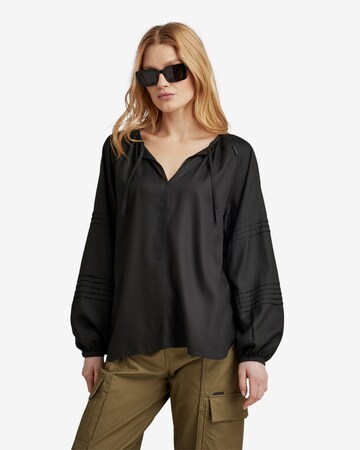 G-Star RAW Blouse in Zwart: voorkant