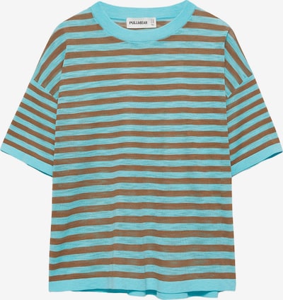 Pull&Bear Majica veličine XS u akvamarin / smeđa, Pregled proizvoda