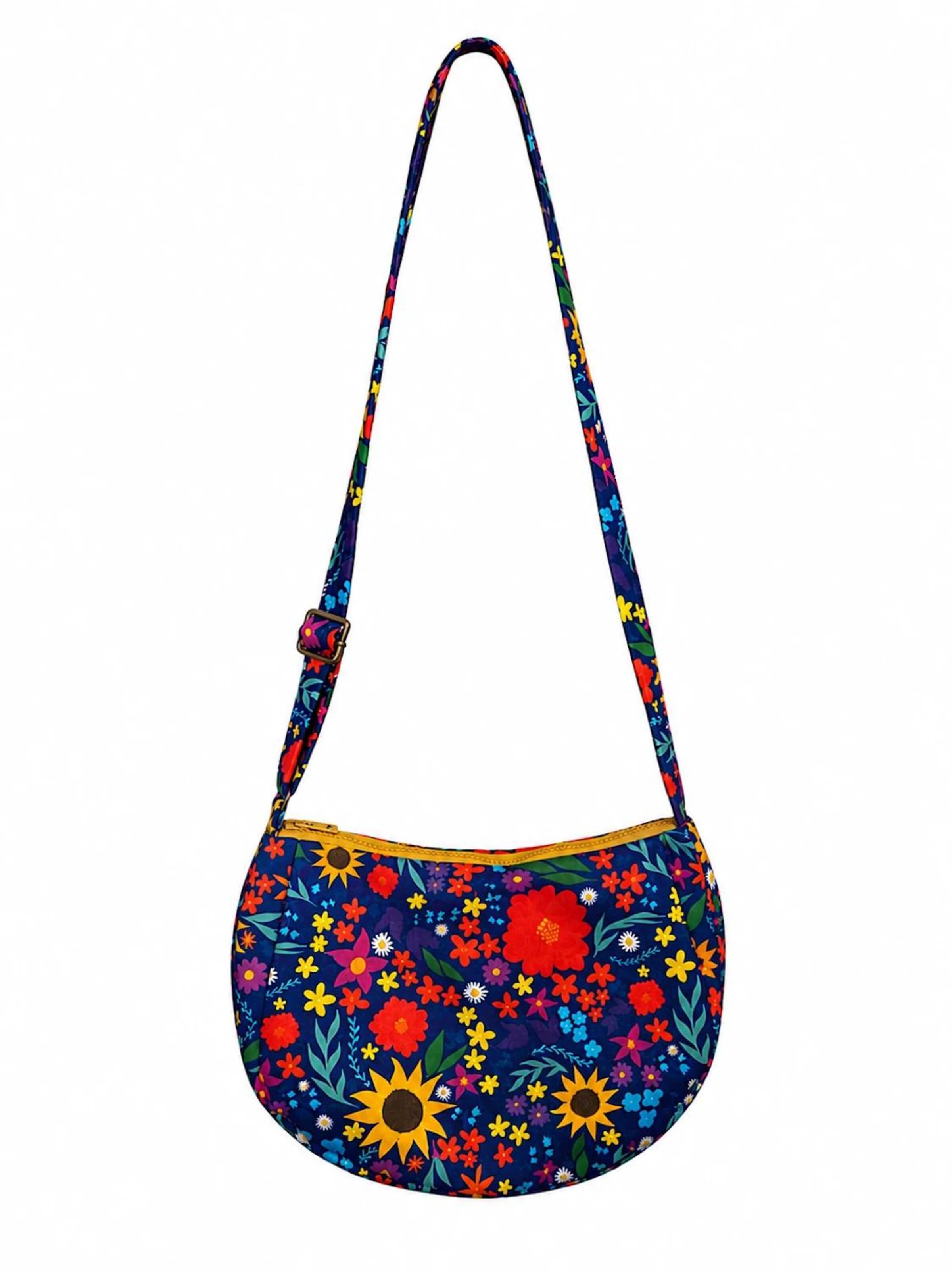 Sacs à main 'Floral Crossbody Bag / Handbag' Sophia Pirrera en bleu : devant