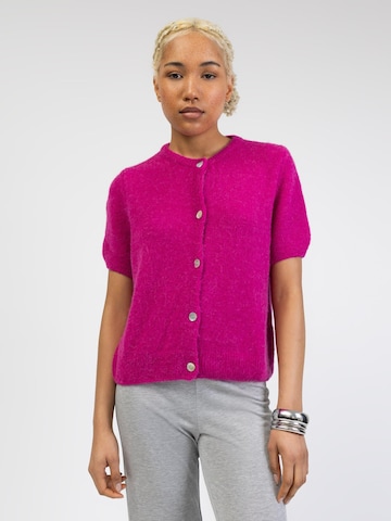 BROKE + SCHÖN Strickjacke 'Kurzarm Strickjacke' in Pink: Vorderseite