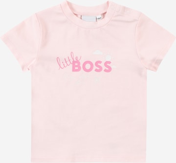 Maglietta di BOSS Kidswear in rosa: frontale