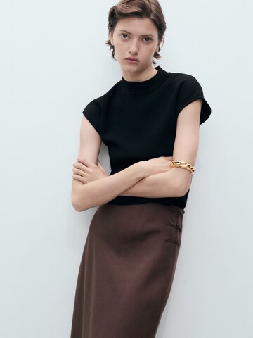 Jupe 'LAGUNA' MANGO en marron