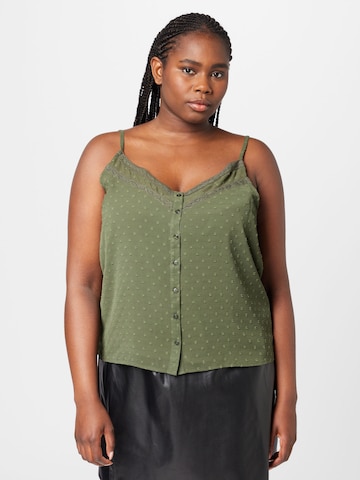 ABOUT YOU Curvy Top 'Tania' in Green: front