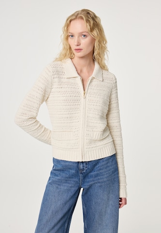 Fabienne Chapot Gebreid vest in Beige: voorkant