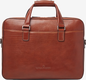 Castelijn & Beerens Document Bag 'Ted' in Brown: front