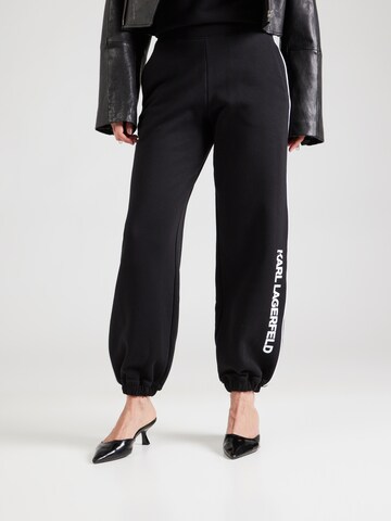 Effilé Pantalon Karl Lagerfeld en noir : devant