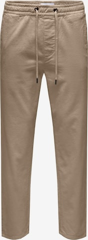 Pantaloni 'ONSLinus' di Only & Sons in beige: frontale