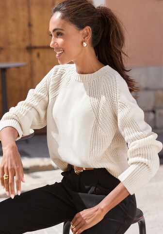 LASCANA Pullover in Weiß