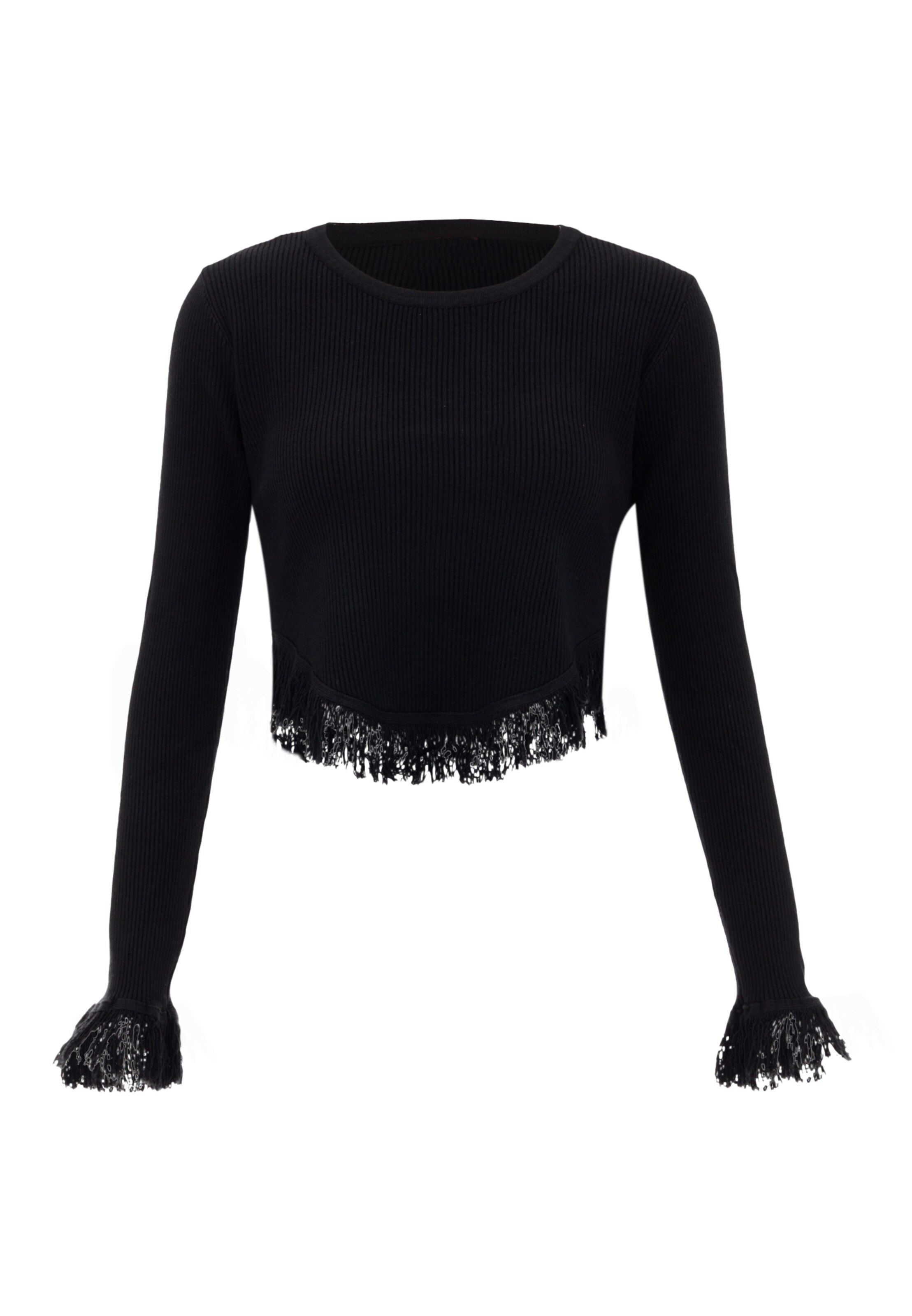 Pull-over swirly en noir : devant