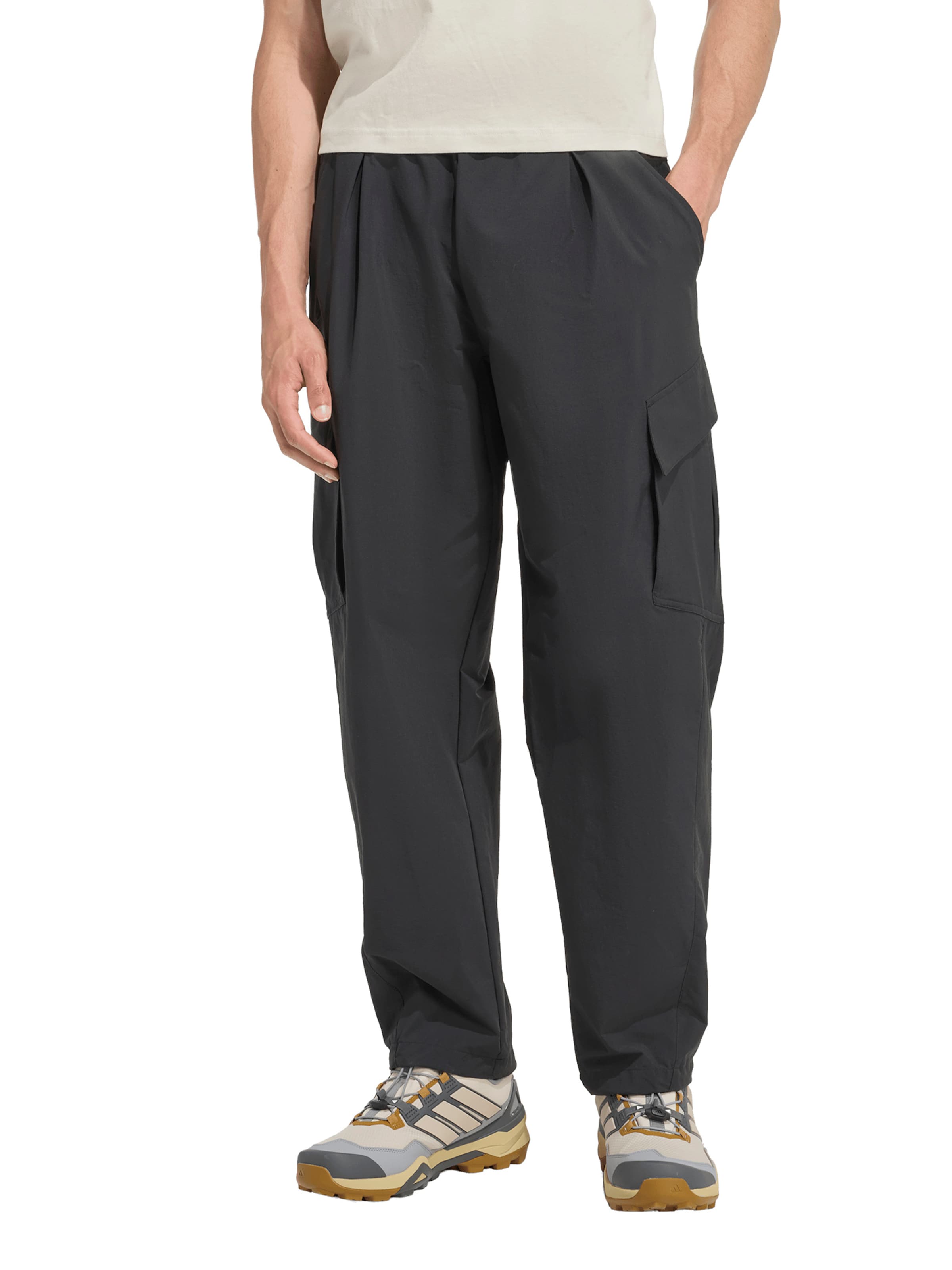 Effilé Pantalon outdoor 'Xploric' ADIDAS TERREX en noir : devant