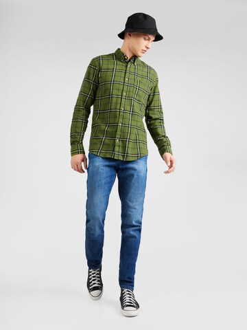Only & Sons Slim fit Button Up Shirt 'ONSRal' in Green